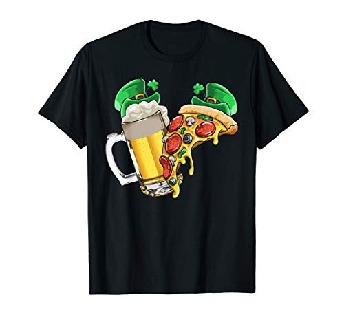 Beer Pizza St Patricks Day T Shirt Gift Party Women Men