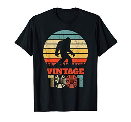 40th Birthday Gift Vintage 1981 Bigfoot Forty Years Old T-Shirt