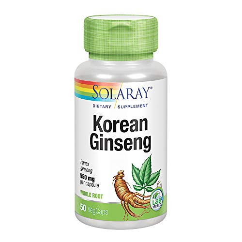 Solaray Korean Ginseng 550 mg  Healthy Stress  Energy  and  Physical Endurance Support  50 VegCaps