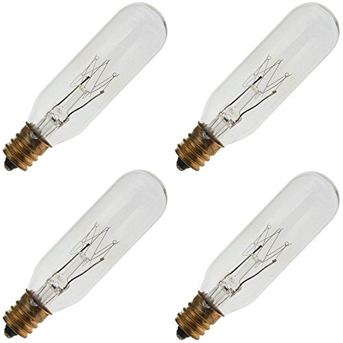 Industrial Performance 15T6 145V  15 Watt  T6  Candelabra Screw  E12  Base Tubular Light Bulb  4 Bulbs