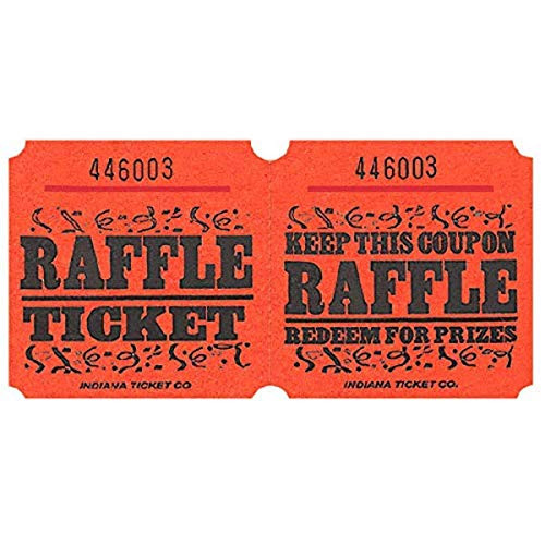 Amscan Roll Orange 1000 ticket Party Supplies  2" x 4"