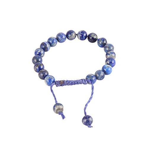 Aatm Natural Healing Gemstone Lapis Lazuli Crystal Thread Chakra Stretch Bracelet Unisex for Healing Stone of Enlightenment and Balancing Aatm Natural Healing Gemstone Lapis Lazuli Crystal Thread Chakra Stretch Bracelet Unisex for Healing Stone of Enlightenment and Balancing