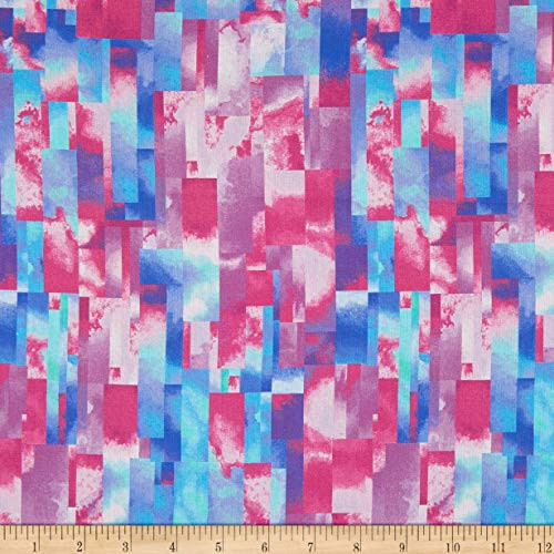 Studio E Fabrics Geofetti Digital Ombre Bars Fabric  Purple Teal