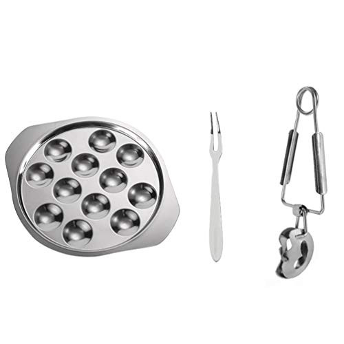 YARNOW Stainless Steel Escargot Dining Set Metal Snail Tong 12 Holes Escargot Fork Escargot Plate Escargot Tableware for Home BBQ Restaurant YARNOW Stainless Steel Escargot Dining Set Metal Snail Tong 12 Holes Escargot Fork Escargot Plate Escargot Tableware for Home BBQ Restaurant