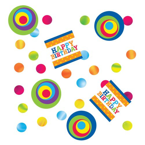Creative Converting Party Decoration Confetti, Mod Circle Birthday