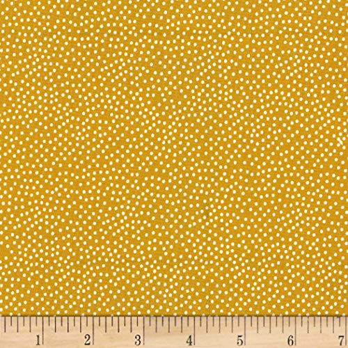Michael Miller Garden Pindot Fabric  Gold  Fabric By The Yard