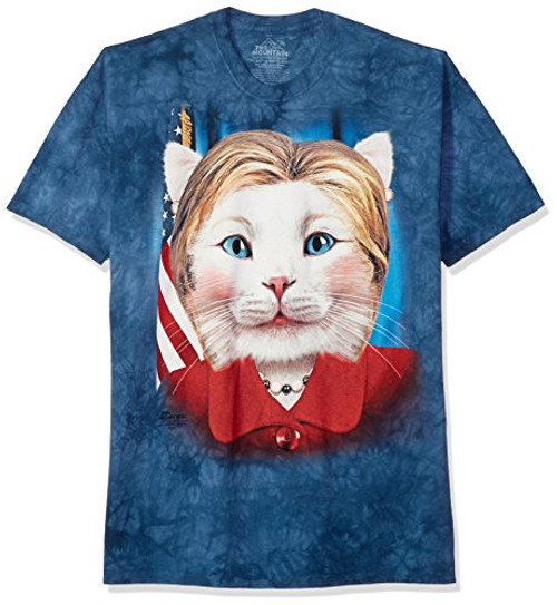 The Mountain Clinton Kitten Adult T-Shirt  Blue  Large