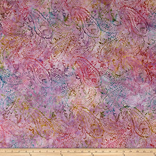 Wilmington Prints Batiks Delicate Paisley Purple Multi Fabric Fabric by the Yard