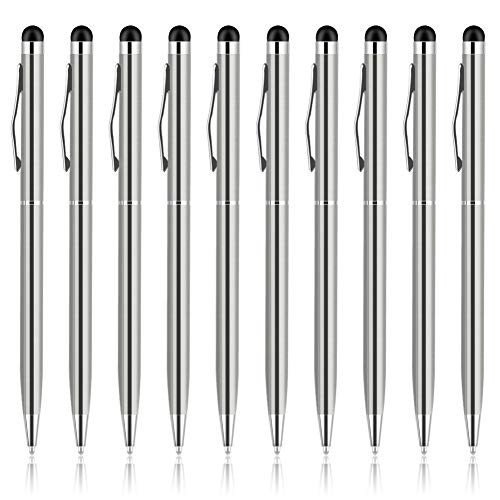 UROPHYLLA Stylus Pens, 10 Pack 2 in 1 Capacitive Stylus Pen and Black Ink Ballpoint Pens, Stylus Tip Pens for Touch Screens, iPad, Tablets, iPhone, Kindle, Samsung and Other Touchscreen Devices