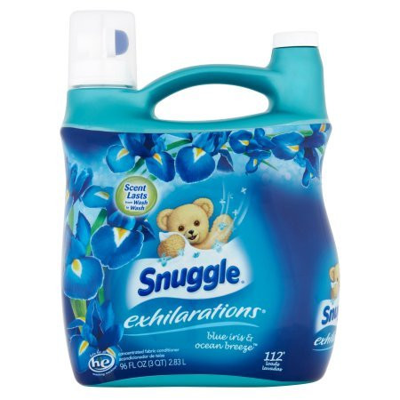 Snuggle Exhilarations Fabric Softener Liquid  Blue Iris and Ocean Breeze  96 loads