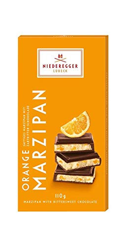 Dark Bittersweet Chocolate Filled With Orange Marzipan  Fine Marzipan With A Fruity Orange Note Wrapped In A Crunchy Bittersweet Chocolate  110 g  Niederegger  Germany