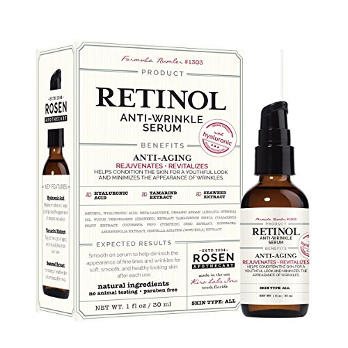 Rosen Apothecary Retinol  Anti-Wrinkle Serum with Hyaluronic 1oz   30ml