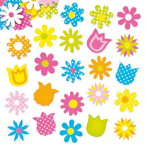 Baker Ross Spring Flower Foam Stickers for Kids to Decorate Collage Cards & Craft (Pack of 120) Baker Ross Spring Flower Foam Stickers for Kids to Decorate Collage Cards & Craft (Pack of 120)