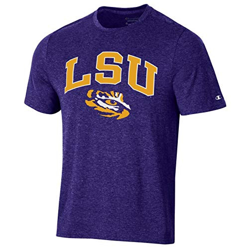 Champion NCAA LSU Tigers Men's Field Day Short Sleeve Tee  Small  Purple
