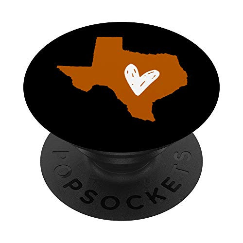 Texas Love Burnt Orange PopSockets PopGrip  Swappable Grip for Phones  and  Tablets