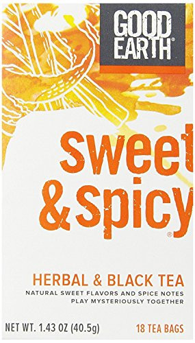 Good Earth Teas Sweet and Spicy Tea Bags  Herbal Black Tea  18 Count