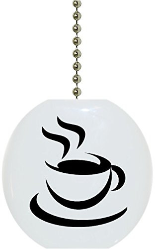Java Black Coffee Solid Ceramic Fan Pull