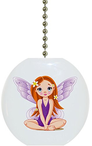 Purple Fairy Solid Ceramic Fan Pull