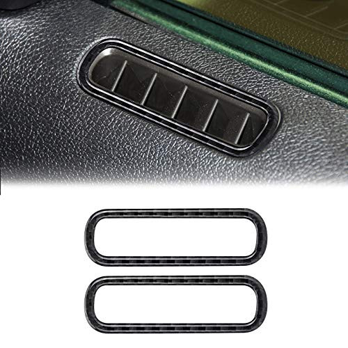 YAMUDA Compatible with 2PCS Carbon Fiber Sticker Car Door Air Outlet Interior Decoration Accessories for Ford Mustang 2009 2010 2011 2012 2013 2014