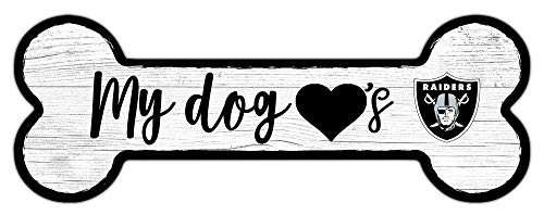 NFL Las Vegas Raiders Unisex Oakland Raiders Dog Bone sign  Team Color  6 x 12