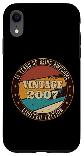 iPhone XR 14 Years Of Being Awesome Made In 2007 14th Birthday Retro Case