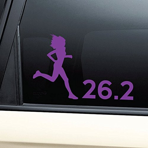 26.2 Marathon Female Runner Vinyl Decal Laptop Car Truck Bumper Window Sticker - Purple 26.2 Marathon Female Runner Vinyl Decal Laptop Car Truck Bumper Window Sticker - Purple