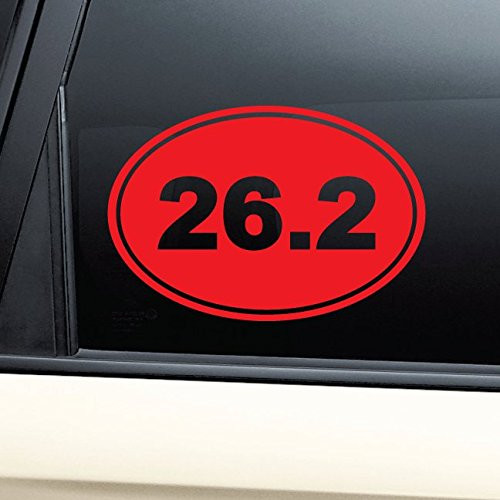 26.2 Marathon Euro Oval Vinyl Decal Laptop Car Truck Bumper Window Sticker - Red 26.2 Marathon Euro Oval Vinyl Decal Laptop Car Truck Bumper Window Sticker - Red