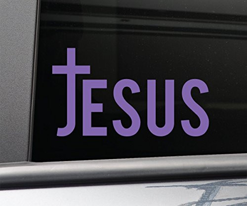 Jesus Christ Cross Vinyl Decal Laptop Car Truck Bumper Window Sticker - Purple Jesus Christ Cross Vinyl Decal Laptop Car Truck Bumper Window Sticker - Purple