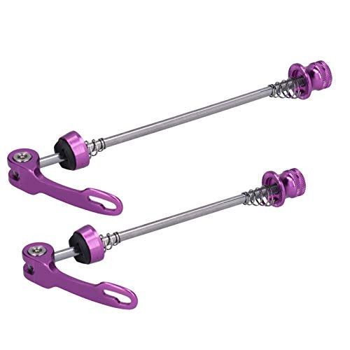 Alomejor 2pcs Bicycle Quick Release Skewers Front Rear Skewer Road Mountain Bike Quick Release Skewers Accessory Purple