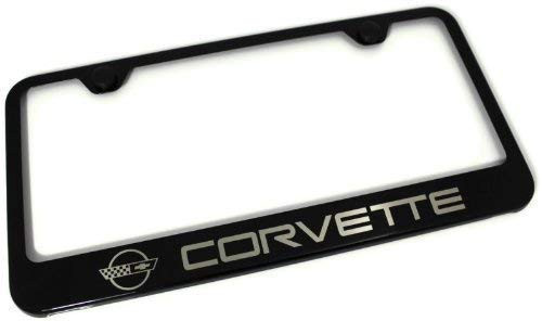 First Rober Chevrolet Corvette C4 Black Gloss License Plate Frame First Rober Chevrolet Corvette C4 Black Gloss License Plate Frame