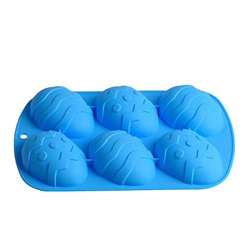 Large Easter Cake Mold  DIY Dinosaur Eggs Silicone Chocolate Mold- 3.5 in Easter Egg for Cocoa Bombs  and  Breakable Egg Chocolate Shells  Blue