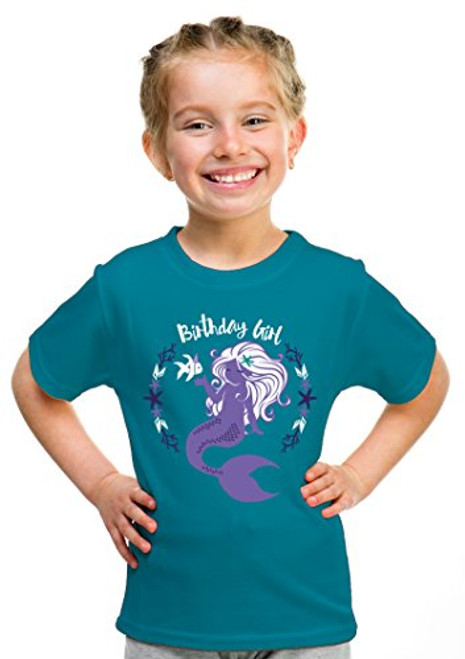 Birthday Girl Mermaid Mermaid B-Day Party Cute Girly Top Girl's Unisex T-Shirt - Youth S Teal Birthday Girl Mermaid Mermaid B-Day Party Cute Girly Top Girl's Unisex T-Shirt - Youth S Teal