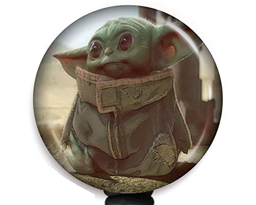 Baby Yoda Grogu Sitting Badge Reel - Star Wars Mandalorian The Child ID Badge Holder