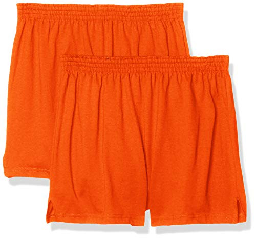 Soffe Juniors' Authentic Cheer Short  Orange  X-Small  2-Pack