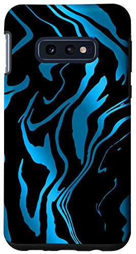Galaxy S10e Dark Blue Liquid Paint   Artsy Color Pattern Art Lover Gift Case
