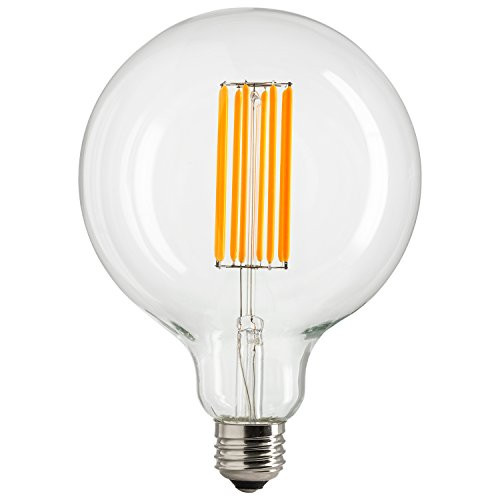 Sunlite 80467 LED G40 Filament Light Bulb, 8-Watt (100W Equivalent), Dimmable Globe Lightbulb, 1 Pack, 22K - Warm White