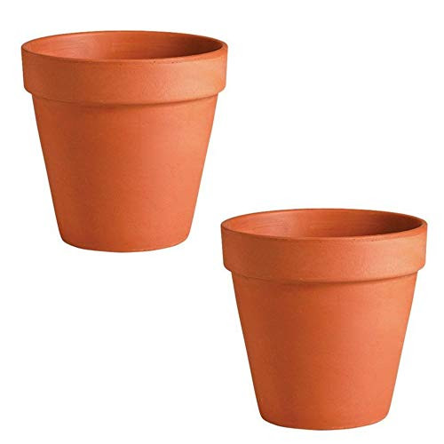 Deroma 01110PZ 4" Tc Std Clay Pot  Terra Cotta  2 Pack