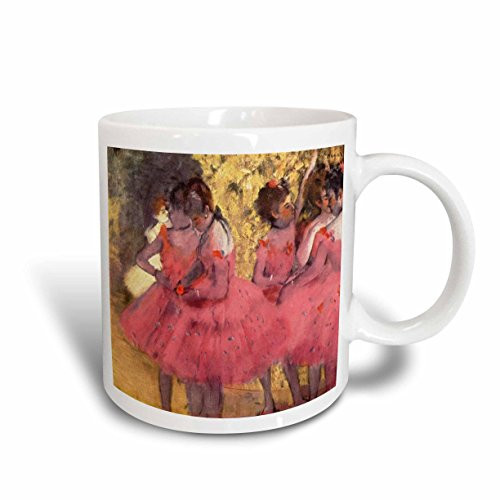3dRose mug_80625_1"Picture of Degas Painting The Pink Dancers Before The Dance" Ceramic Mug  11 oz  Multicolor