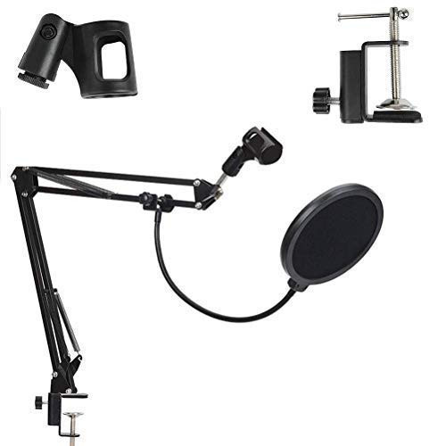 Kadence Microphone Suspension Boom Scissor Arm Stand NB35 with Pop Filter