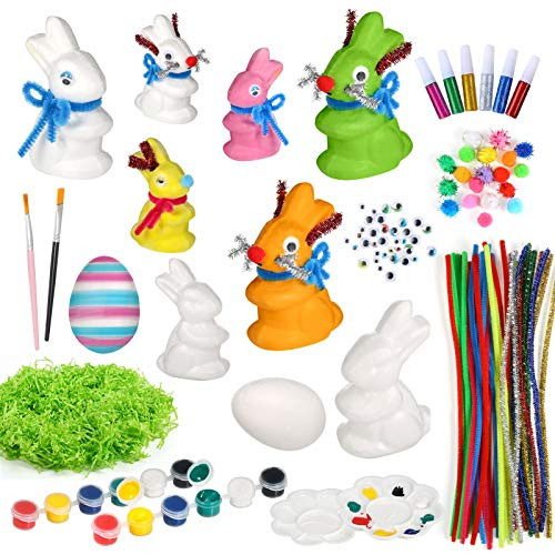 Csyidio Easter Craft Kit Easter Foam Bunny Kit Easter Foam Arts Crafts Includes 8 Pieces Easter Bunny and 2 Pieces Easter Painting Eggs for Easter Decorations DIY Creative Easter Toys for Kids Crafts Csyidio Easter Craft Kit Easter Foam Bunny Kit Easter Foam Arts Crafts Includes 8 Pieces Easter Bunny and 2 Pieces Easter Painting Eggs for Easter Decorations DIY Creative Easter Toys for Kids Crafts