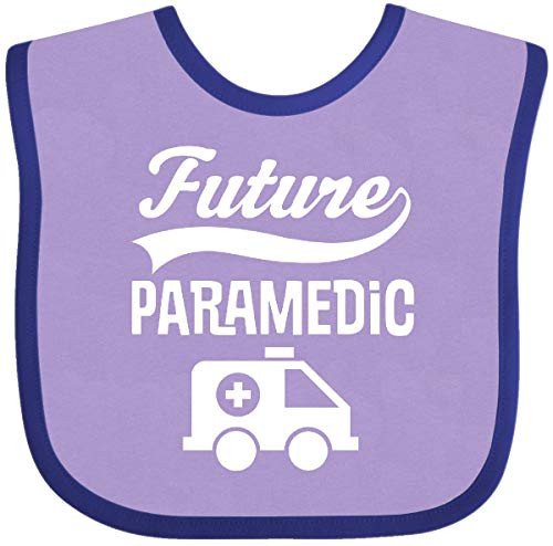 Inktastic Future Paramedic Ambulance Baby Bib Lavender and Purple Inktastic Future Paramedic Ambulance Baby Bib Lavender and Purple