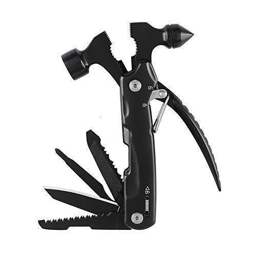 Hovico Portable Vehicle Multi-function Tool Life-saving Hammer Camping Hiking Use Tool Hammer Portable Folding Knife screwdriver pliers Multitool
