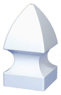 3.5 x 3.5 in. Sq Gothic Vinyl Post Cap  White  3 1 2" x 3 1 2"  LMT 1002