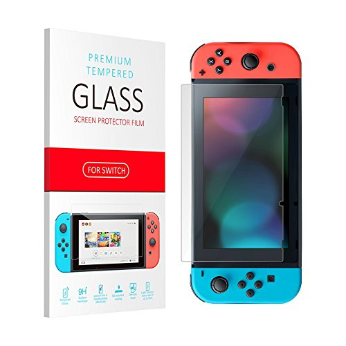 SunMon Glass Screen Protector for Nintendo Switch, HD Premium Tempered Glass, Anti Glare and Scrach for Nintendo Switch 2017