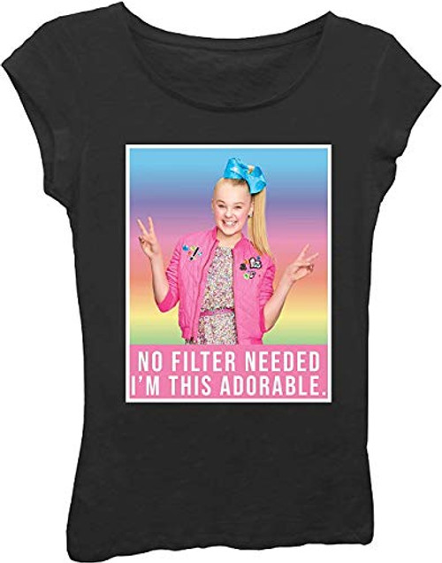 Nickelodeon Girls JoJo Siwa Tee Shirt JoJo Siwa Fashion T-Shirt  Black  X-Small-4 5