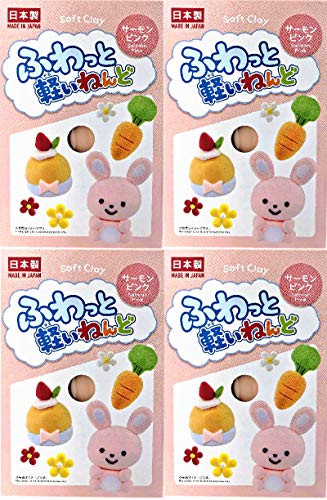 YACHIYO DAISO Soft Clay Lightweight Fluffy Packs  4 Set  Pink