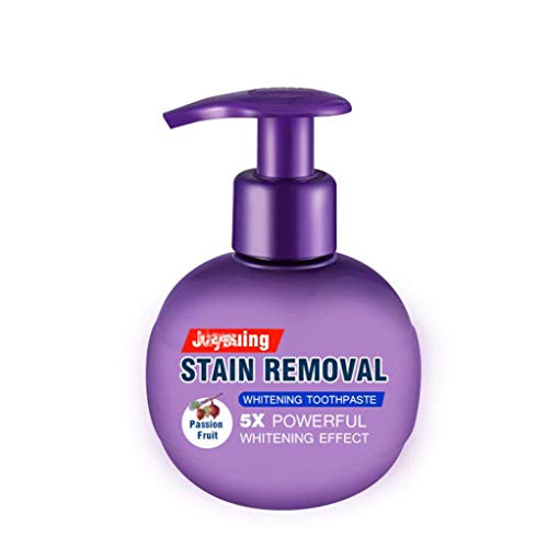 Baking Soda Whitening Toothpaste  Strengthening Stain Removal Gel Toothpaste Whitening Toothpaste Strong Cleaning Power Natural Stain Remover Fluoride-Free Press Toothpaste  Passion Fruit