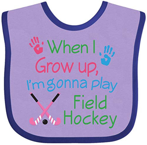Inktastic Future Field Hockey Player Baby Bib Lavender and Purple Inktastic Future Field Hockey Player Baby Bib Lavender and Purple