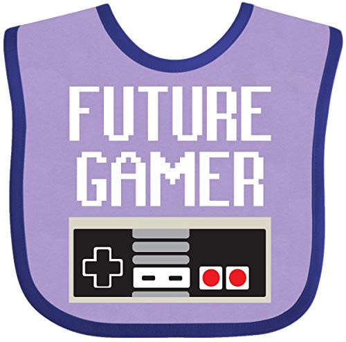 Inktastic Future Gamer. Baby Bib Lavender and Purple Inktastic Future Gamer. Baby Bib Lavender and Purple