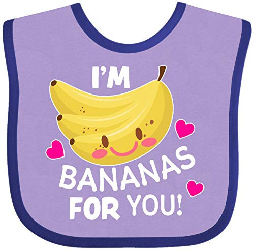 Inktastic I'm a Bananas for You with Cute Baby Bib Lavender and Purple 33dbb